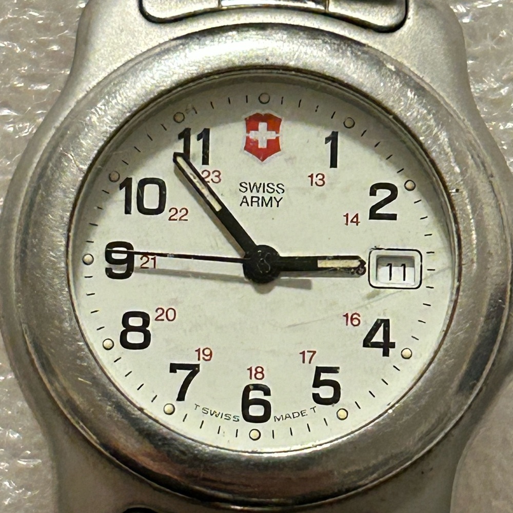 Victorinox Swiss Army Men Silver Tone Watch